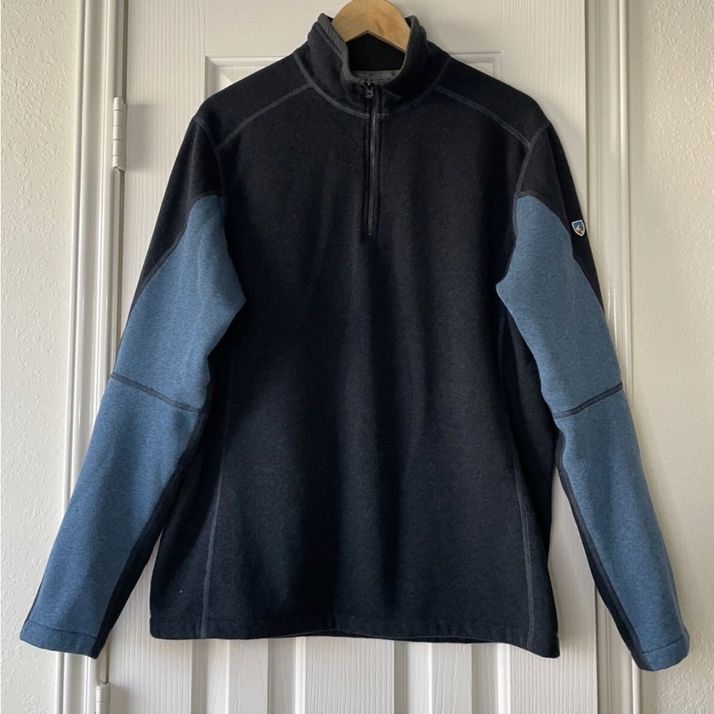 Kuhl Men's Colorblock Fleece 1/4 Outdoor Pullover Sweater Size Large